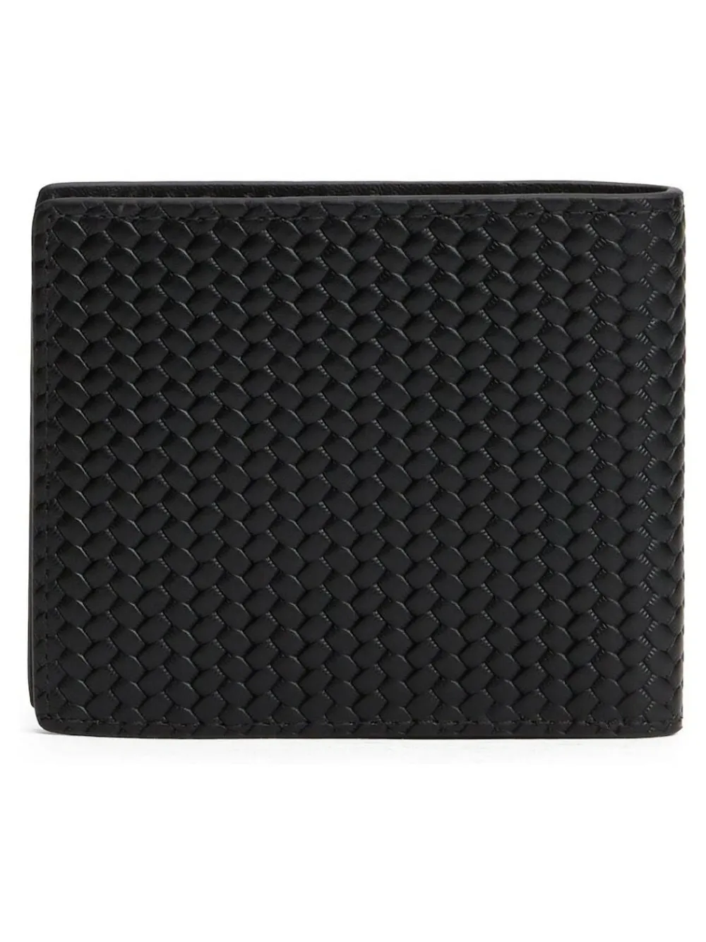 Tommy Hilfiger Black Woven Leather Wallet^ Wallets