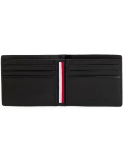 Tommy Hilfiger Black Woven Leather Wallet^ Wallets