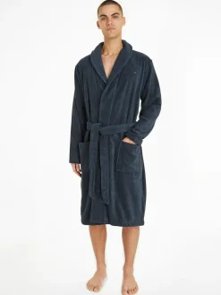 Tommy Hilfiger Blue 100% Cotton Icon Bathrobe^ Bathrobe