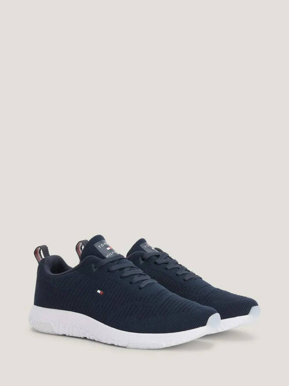 Tommy Hilfiger Blue Corporate Knit Runner Trainers^ Sneakers