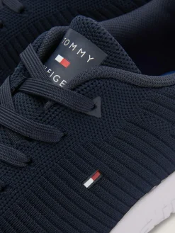 Tommy Hilfiger Blue Corporate Knit Runner Trainers^ Sneakers