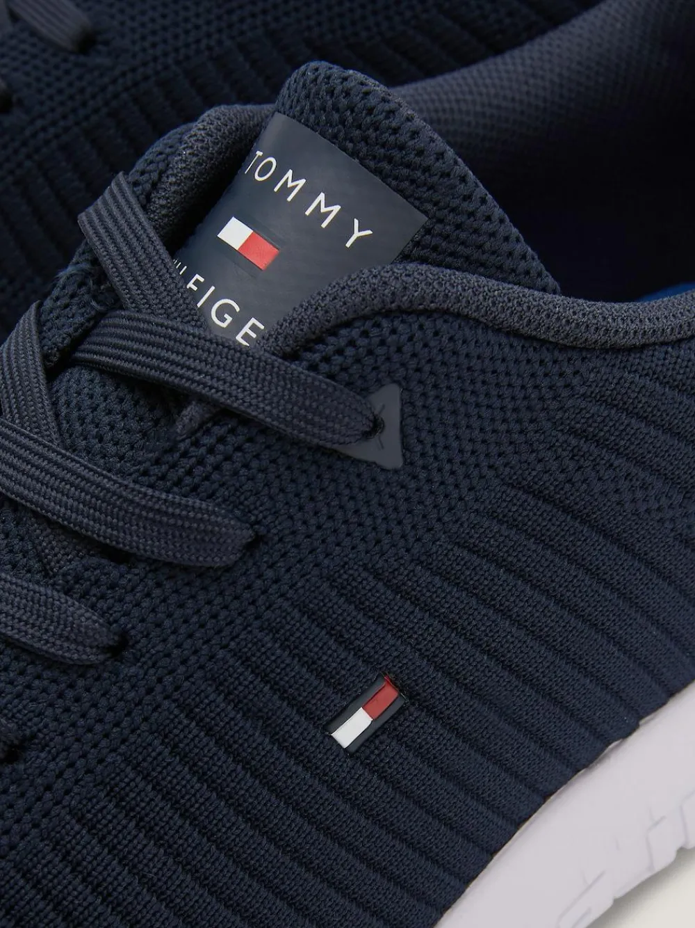Tommy Hilfiger Blue Corporate Knit Runner Trainers^ Sneakers