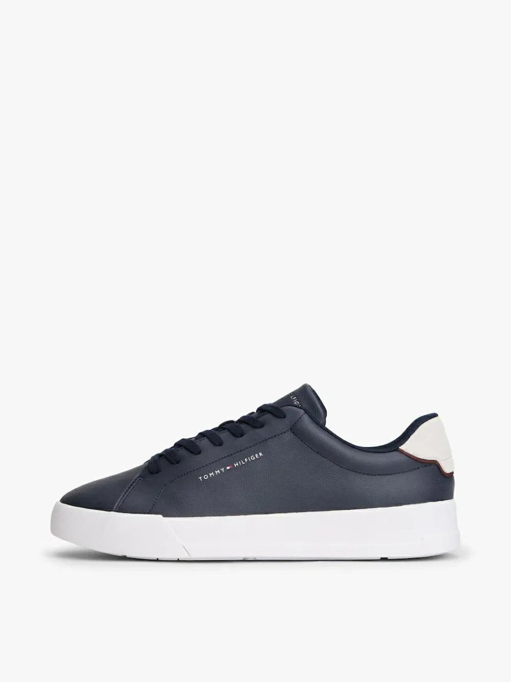 Outlet Tommy Hilfiger Court Essential Leather Trainers Blue