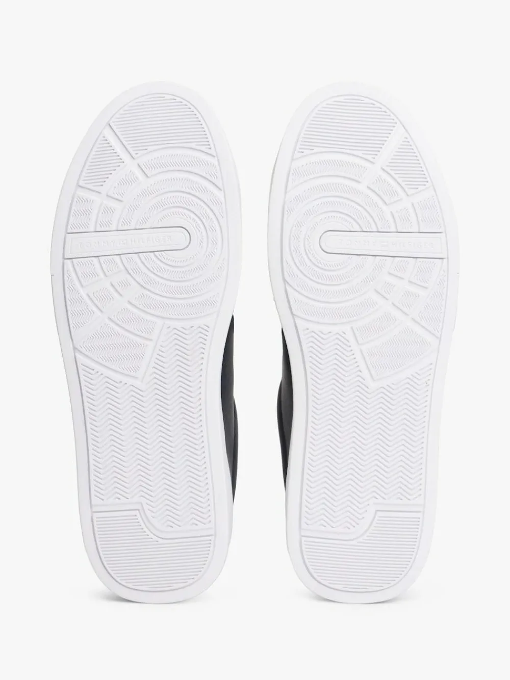 Outlet Tommy Hilfiger Court Essential Leather Trainers Blue