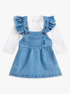 Tommy Hilfiger Blue Denim Dungarees^ Rompers & Overalls