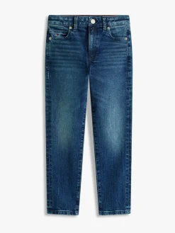 Sale Tommy Hilfiger Blue Faded Straight Leg Jeans