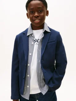 Tommy Hilfiger Blue Festive Pique Texture Regular Fit Blazer^BOY Suits & Vest