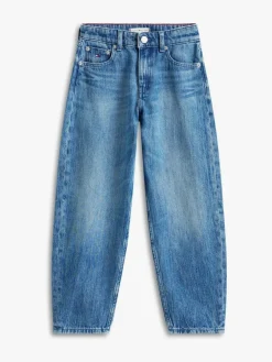 Tommy Hilfiger Blue Flag Embroidery Faded Barrel Leg Jeans^ Jeans