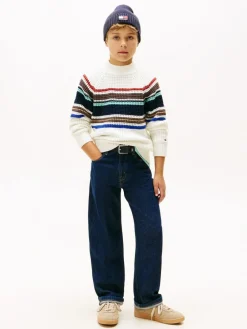 Tommy Hilfiger Blue Flag Embroidery Relaxed Jeans^BOY Jeans & Joggers|Jeans