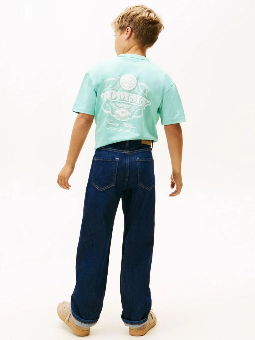 Tommy Hilfiger Blue Flag Embroidery Relaxed Jeans^BOY Jeans & Joggers|Jeans