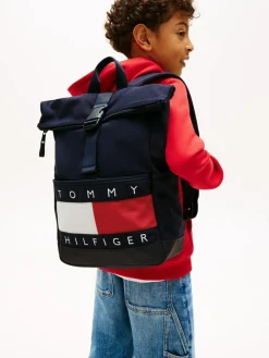 Online Tommy Hilfiger Blue Heriage Flag Rolltop Backpack
