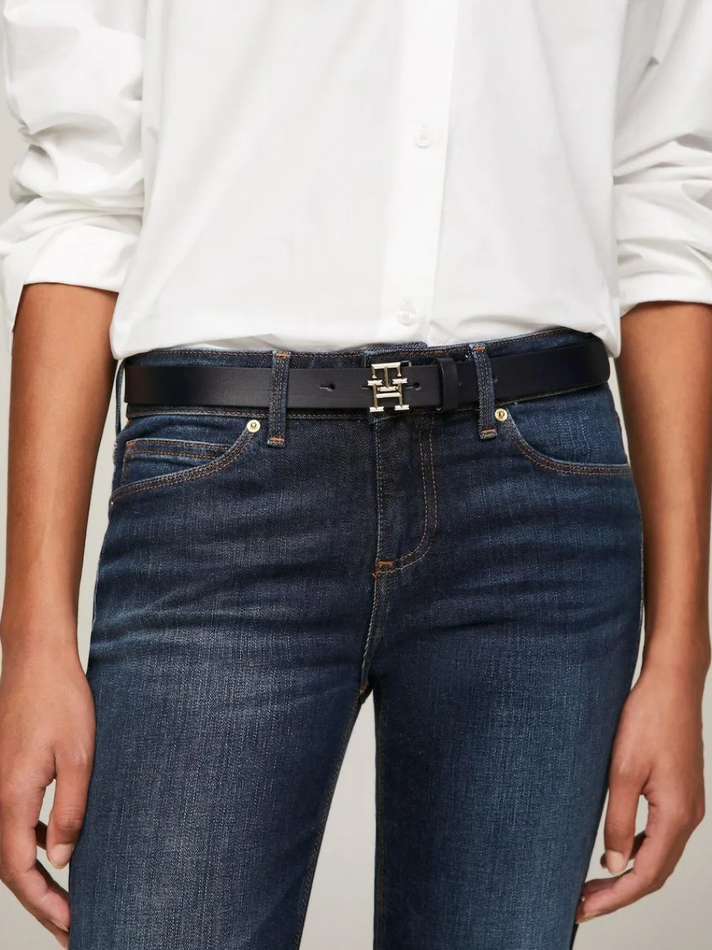 Tommy Hilfiger Blue Logo Belt^Women Belts