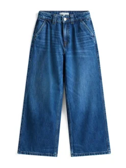 Sale Tommy Hilfiger Blue Mabel High Rise Pleated Wide Leg Jeans