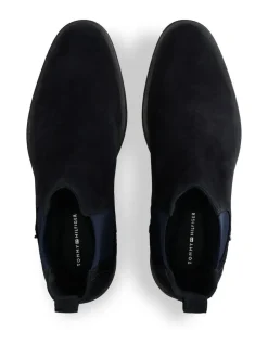 Sale Tommy Hilfiger Blue Suede Chelsea Boots