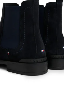 Sale Tommy Hilfiger Blue Suede Chelsea Boots