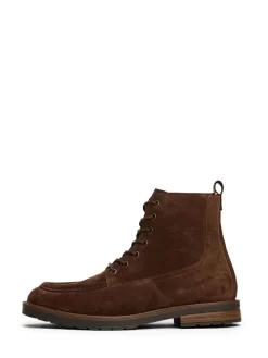 Clearance Tommy Hilfiger Brown Cleat Suede Moc Toe Boots