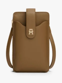 Hot Tommy Hilfiger Hilfiger Icon Monogram Phone Pouch Brown
