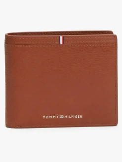 Online Tommy Hilfiger Purple Corporate Logo Leather Flap Bifold Wallet