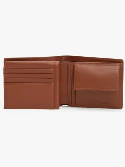 Online Tommy Hilfiger Purple Corporate Logo Leather Flap Bifold Wallet