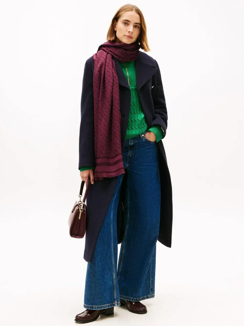 Tommy Hilfiger Monogram Scarf With Wool^ Hats, Gloves & Scarves|Hats, Scarves & Gloves