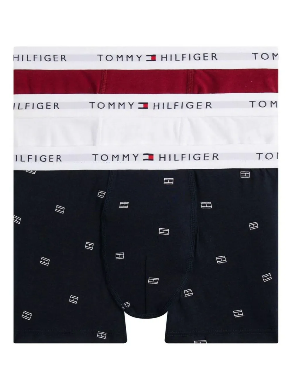 Best Tommy Hilfiger Red 3-Pack Signature Logo Print Trunks