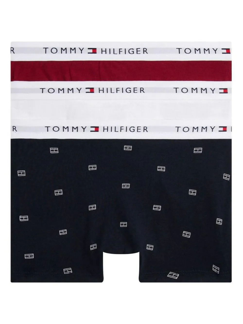 Best Tommy Hilfiger Red 3-Pack Signature Logo Print Trunks