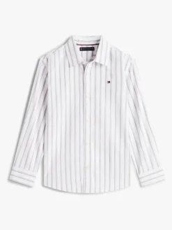 Sale Tommy Hilfiger Festive Regular Fit Stripe Oxford Shirt White