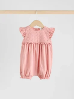 Outlet Next Tonal Pink Broderie 3 Pack Baby Rompers