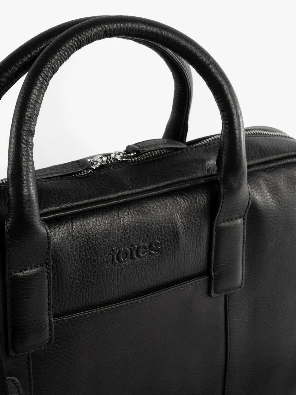 New Totes Genuine Leather Laptop Bag Black