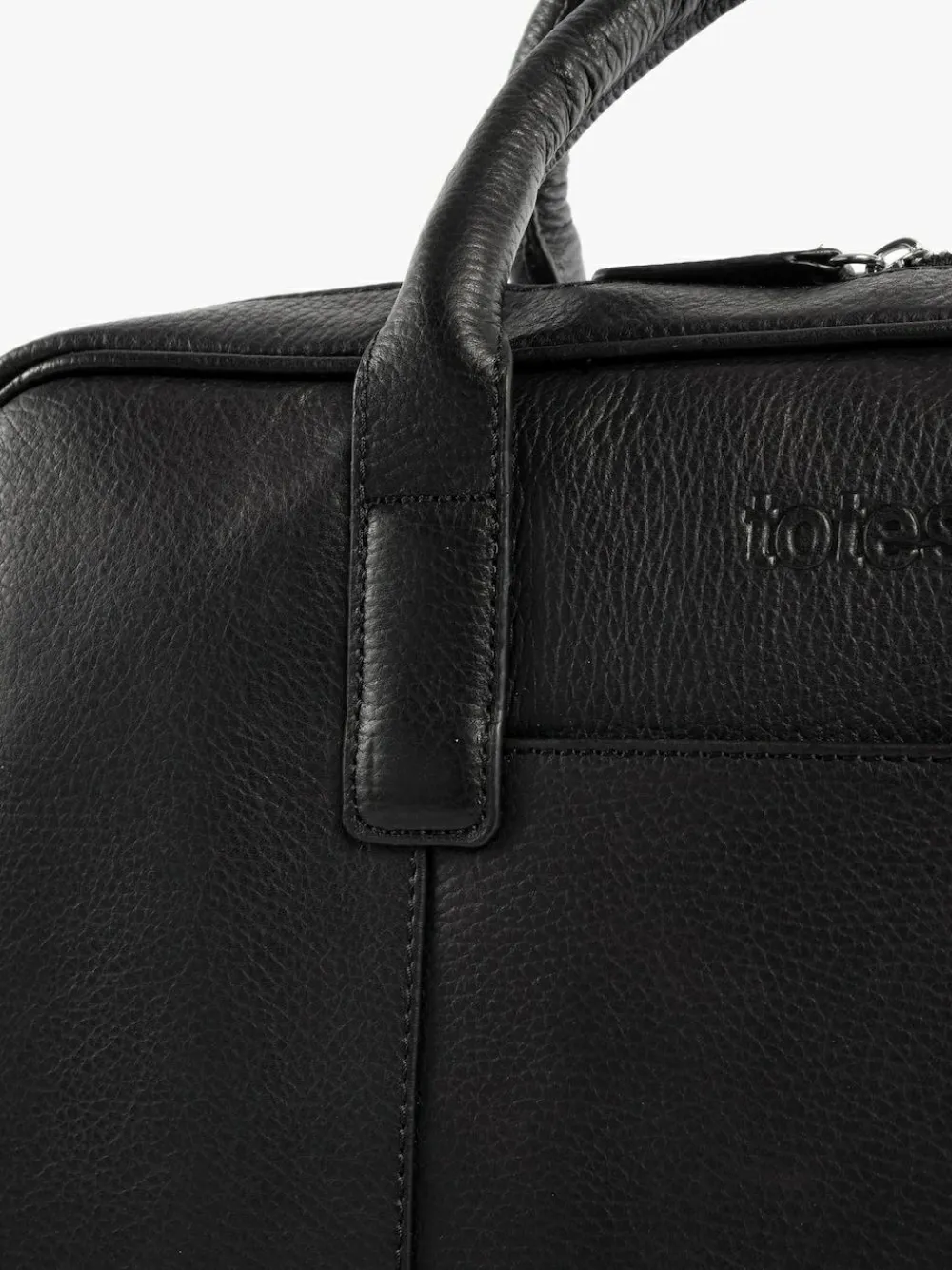New Totes Genuine Leather Laptop Bag Black