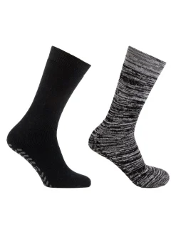 Outlet Totes Black Mens Bundle Thermal Brushed Socks 2 Pack