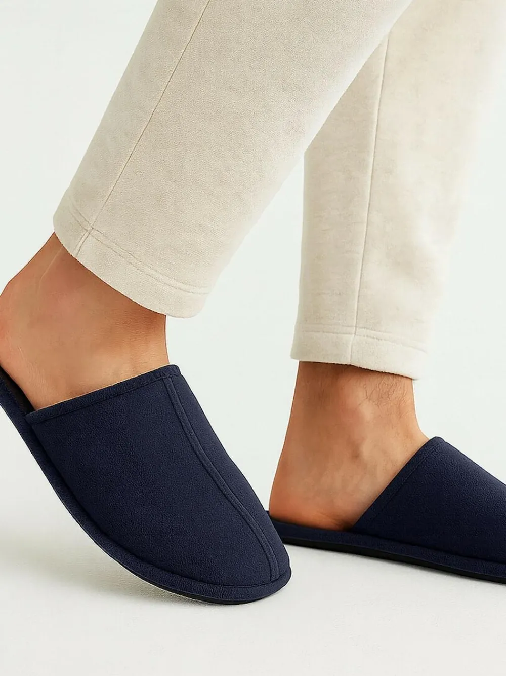 Discount Totes Blue Toasties Mens Centre Seam Mules