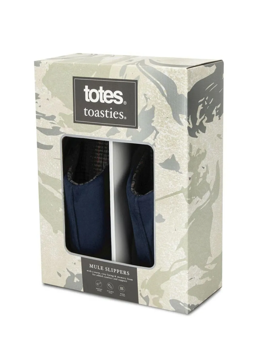 Discount Totes Blue Toasties Mens Centre Seam Mules