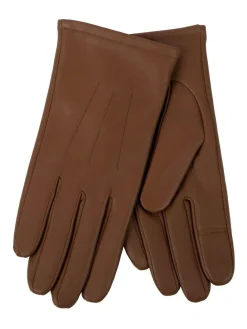 Sale Totes 3 Point Smartouch Winter Leather Gloves Brown