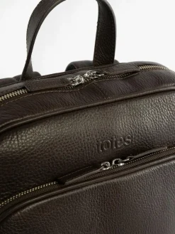 Hot Totes Genuine Leather Backpack Brown