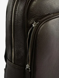 Hot Totes Genuine Leather Backpack Brown