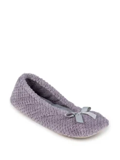Clearance Totes Isotoner Popcorn Slippers Grey