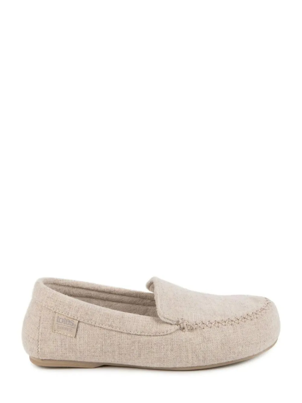 Totes Natural Isotoner Ladies Textured Moccasin Slippers^Women Slippers