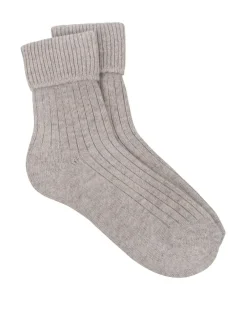 Outlet Totes Ladies Cashmere Blend Winter Socks Natural