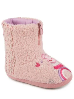 Best Totes Pink Childrens Peppa Pig Bootie Winter Slippers