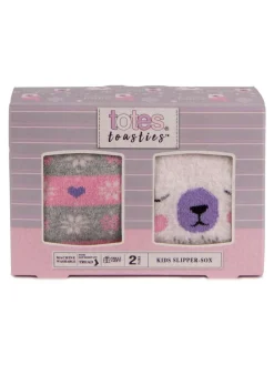 Outlet Totes Toasties Childrens Original 2 Pack Socks Purple