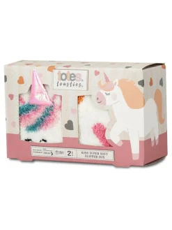 Online Totes White Toasties Girls Super Soft Slipper Socks 2 Pack