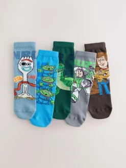 Next Toy Story Character Cotton Rich Socks 5 Pack^BOY Socks