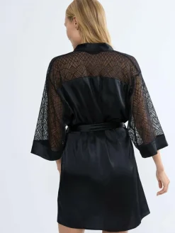 Triumph Black A Weekend to Remember Robe^Women Bathrobes