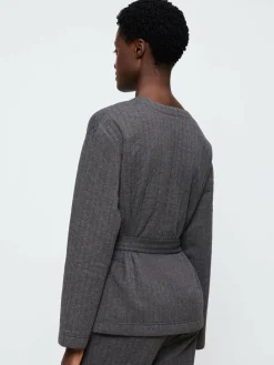 Triumph Grey Cozy Comfort Robe Top Quilted^Women Bathrobes