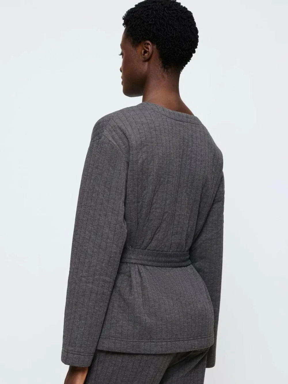 Triumph Grey Cozy Comfort Robe Top Quilted^Women Bathrobes