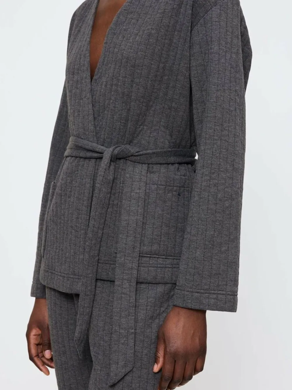 Triumph Grey Cozy Comfort Robe Top Quilted^Women Bathrobes