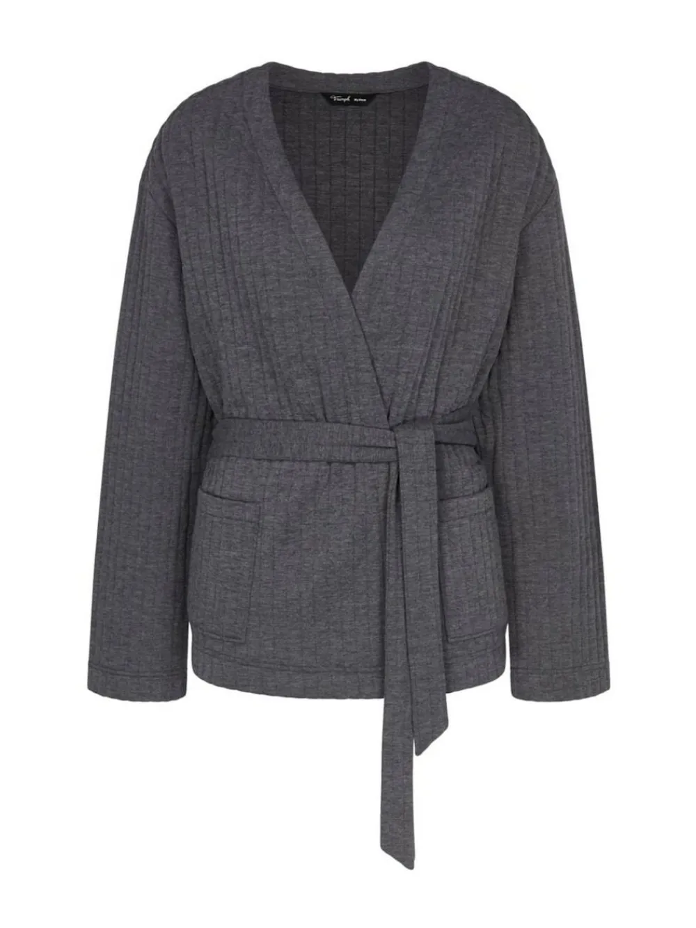 Triumph Grey Cozy Comfort Robe Top Quilted^Women Bathrobes