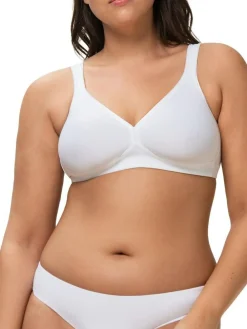 Sale Triumph Modern Soft Cotton Non Wired Bra White