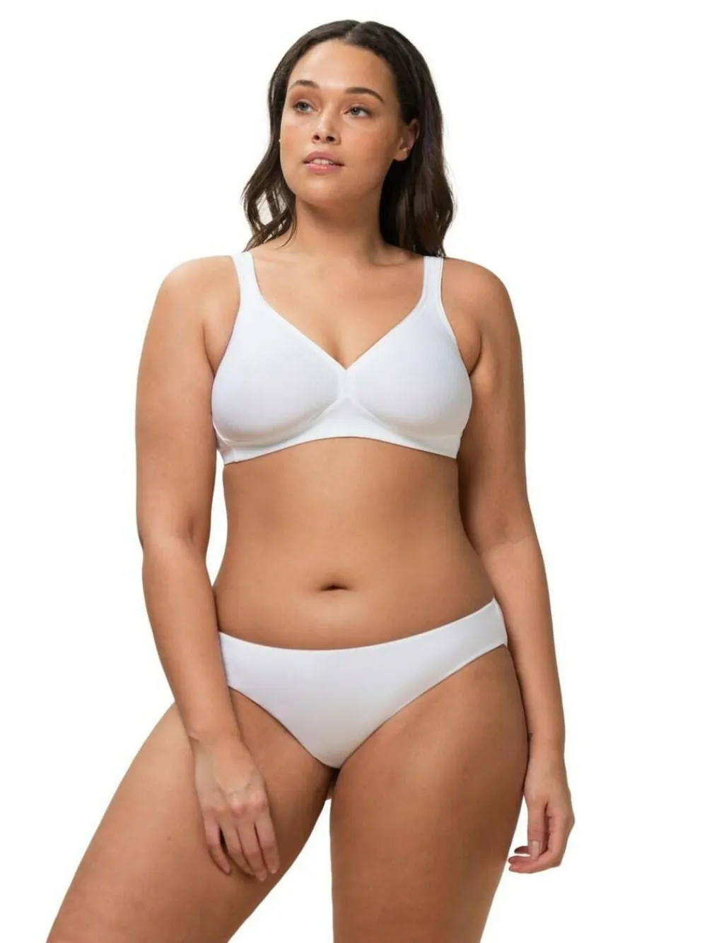 Sale Triumph Modern Soft Cotton Non Wired Bra White